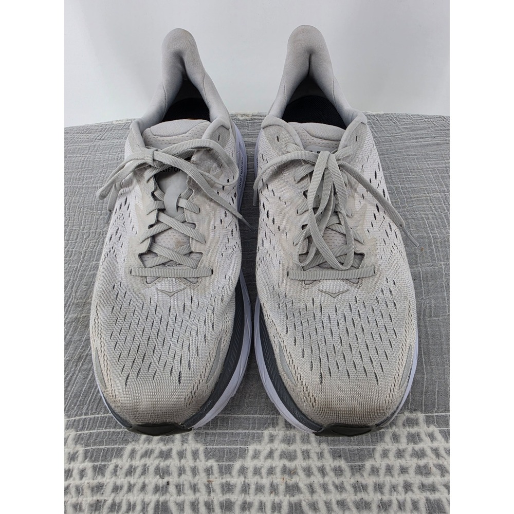 Hoka One One Clifton 8 Mens 12 Lunar Rock Anthracite Running Shoes 1119393 LRNC